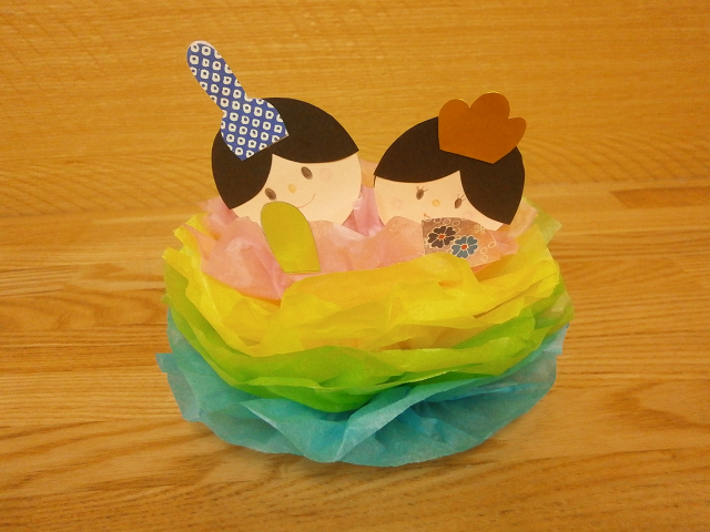 ふんわりお花のおひなさま